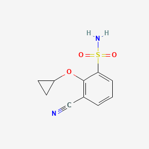 molecular formula C10H10N2O3S B14820336 3-Cyano-2-cyclopropoxybenzenesulfonamide 