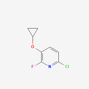 molecular formula C8H7ClFNO B14820340 6-Chloro-3-cyclopropoxy-2-fluoropyridine 