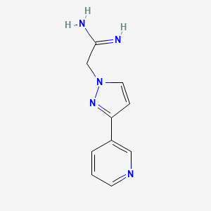 molecular formula C10H11N5 B1482037 2-(3-(pyridin-3-yl)-1H-pyrazol-1-yl)acetimidamide CAS No. 2098070-20-1