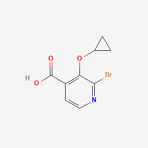 molecular formula C9H8BrNO3 B14820384 2-Bromo-3-cyclopropoxyisonicotinic acid 