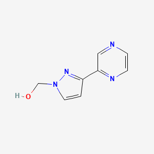 molecular formula C8H8N4O B1482042 (3-(pyrazin-2-yl)-1H-pyrazol-1-yl)methanol CAS No. 2090583-15-4