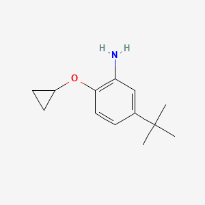 molecular formula C13H19NO B14820430 5-Tert-butyl-2-cyclopropoxyaniline 