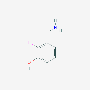 molecular formula C7H8INO B14820431 3-(Aminomethyl)-2-iodophenol 