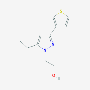 molecular formula C11H14N2OS B1482046 2-(5-ethyl-3-(thiophen-3-yl)-1H-pyrazol-1-yl)ethan-1-ol CAS No. 2097986-42-8