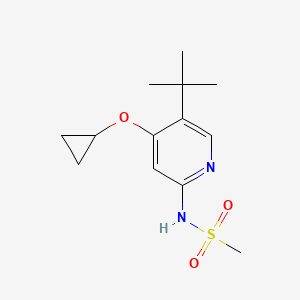 molecular formula C13H20N2O3S B14820496 N-(5-Tert-butyl-4-cyclopropoxypyridin-2-YL)methanesulfonamide 