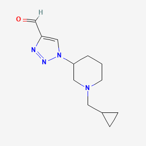 molecular formula C12H18N4O B1482053 1-(1-(cyclopropylmethyl)piperidin-3-yl)-1H-1,2,3-triazole-4-carbaldehyde CAS No. 2098017-06-0