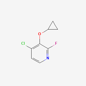 molecular formula C8H7ClFNO B14820541 4-Chloro-3-cyclopropoxy-2-fluoropyridine 