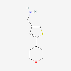molecular formula C10H15NOS B1482056 (5-(tetrahydro-2H-pyran-4-yl)thiophen-3-yl)methanamine CAS No. 2090313-58-7