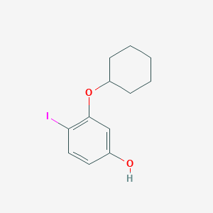 molecular formula C12H15IO2 B14820570 3-(Cyclohexyloxy)-4-iodophenol 