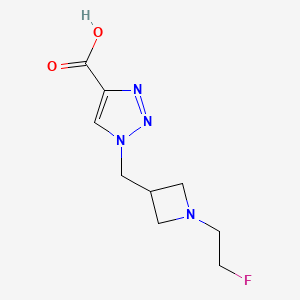 molecular formula C9H13FN4O2 B1482058 1-((1-(2-fluoroethyl)azetidin-3-yl)methyl)-1H-1,2,3-triazole-4-carboxylic acid CAS No. 2090315-92-5