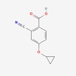 molecular formula C11H9NO3 B14820586 2-Cyano-4-cyclopropoxybenzoic acid 