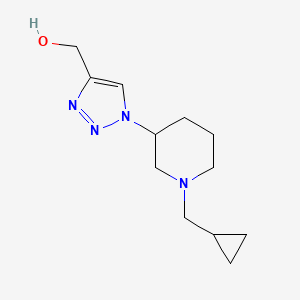 molecular formula C12H20N4O B1482060 (1-(1-(环丙基甲基)哌啶-3-基)-1H-1,2,3-三唑-4-基)甲醇 CAS No. 2097977-77-8