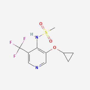 molecular formula C10H11F3N2O3S B14820619 N-(3-Cyclopropoxy-5-(trifluoromethyl)pyridin-4-YL)methanesulfonamide 