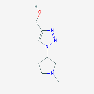 molecular formula C8H14N4O B1482063 (1-(1-methylpyrrolidin-3-yl)-1H-1,2,3-triazol-4-yl)methanol CAS No. 2091001-37-3