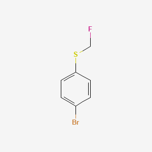 molecular formula C7H6BrFS B14820647 1-Bromo-4-[(fluoromethyl)sulfanyl]benzene 