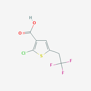 molecular formula C7H4ClF3O2S B1482066 2-Chloro-5-(2,2,2-trifluoroethyl)thiophene-3-carboxylic acid CAS No. 2090648-00-1