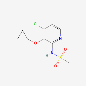molecular formula C9H11ClN2O3S B14820722 N-(4-Chloro-3-cyclopropoxypyridin-2-YL)methanesulfonamide 