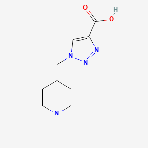molecular formula C10H16N4O2 B1482079 1-((1-methylpiperidin-4-yl)methyl)-1H-1,2,3-triazole-4-carboxylic acid CAS No. 1211535-01-1