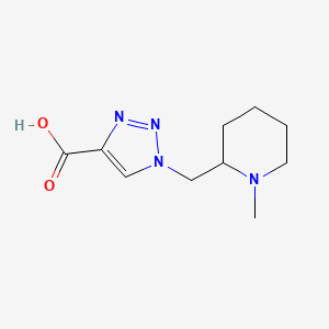 molecular formula C10H16N4O2 B1482080 1-((1-methylpiperidin-2-yl)methyl)-1H-1,2,3-triazole-4-carboxylic acid CAS No. 2091652-02-5