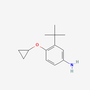 molecular formula C13H19NO B14820812 3-Tert-butyl-4-cyclopropoxyaniline 