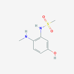 molecular formula C8H12N2O3S B14820824 N-(5-Hydroxy-2-(methylamino)phenyl)methanesulfonamide 