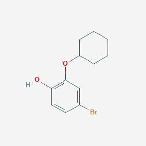 molecular formula C12H15BrO2 B14820838 4-Bromo-2-(cyclohexyloxy)phenol 