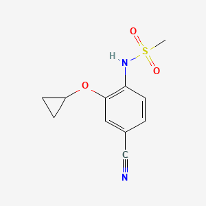 molecular formula C11H12N2O3S B14820851 N-(4-Cyano-2-cyclopropoxyphenyl)methanesulfonamide 