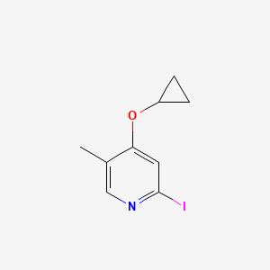 molecular formula C9H10INO B14820864 4-Cyclopropoxy-2-iodo-5-methylpyridine 