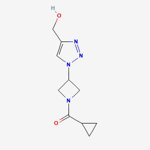 cyclopropyl(3-(4-(hydroxymethyl)-1H-1,2,3-triazol-1-yl)azetidin-1-yl)methanone