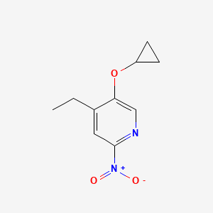 molecular formula C10H12N2O3 B14820894 5-Cyclopropoxy-4-ethyl-2-nitropyridine 