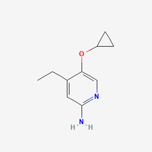 molecular formula C10H14N2O B14820909 5-Cyclopropoxy-4-ethylpyridin-2-amine 