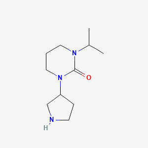 molecular formula C11H21N3O B14820917 1-isopropyl-3-(pyrrolidin-3-yl)tetrahydropyrimidin-2(1H)-one 