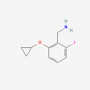 molecular formula C10H12INO B14820953 (2-Cyclopropoxy-6-iodophenyl)methanamine 