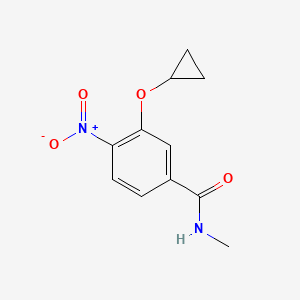 molecular formula C11H12N2O4 B14820967 3-Cyclopropoxy-N-methyl-4-nitrobenzamide 
