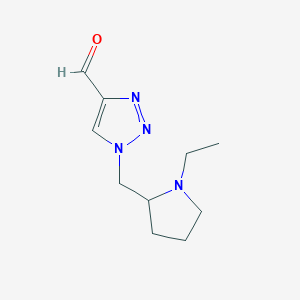 1-((1-ethylpyrrolidin-2-yl)methyl)-1H-1,2,3-triazole-4-carbaldehyde