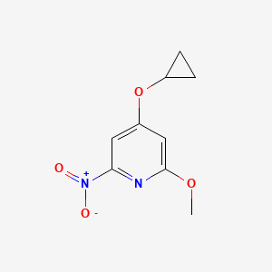 molecular formula C9H10N2O4 B14820973 4-Cyclopropoxy-2-methoxy-6-nitropyridine 