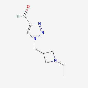 1-((1-ethylazetidin-3-yl)methyl)-1H-1,2,3-triazole-4-carbaldehyde