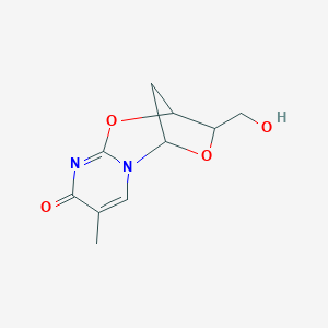 molecular formula C₁₀H₁₂N₂O₄ B014821 3-(hydroxymethyl)-8-methyl-2,3-dihydro-9H-2,5-methanopyrimido[2,1-b][1,5,3]dioxazepin-9-one CAS No. 15981-92-7