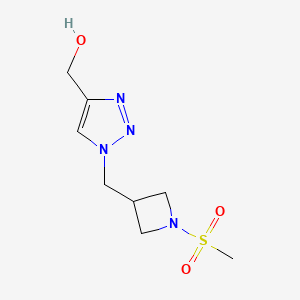 (1-((1-(methylsulfonyl)azetidin-3-yl)methyl)-1H-1,2,3-triazol-4-yl)methanol