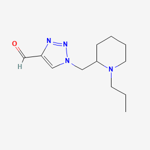 molecular formula C12H20N4O B1482110 1-((1-propylpiperidin-2-yl)methyl)-1H-1,2,3-triazole-4-carbaldehyde CAS No. 2098075-00-2