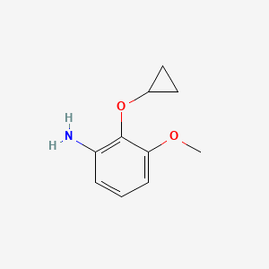 molecular formula C10H13NO2 B14821112 2-Cyclopropoxy-3-methoxyaniline 