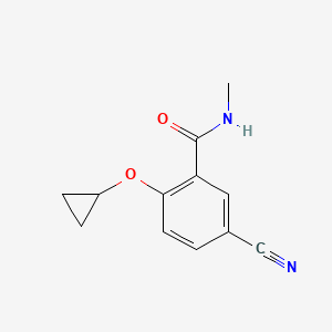 molecular formula C12H12N2O2 B14821142 5-Cyano-2-cyclopropoxy-N-methylbenzamide 