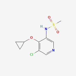 molecular formula C9H11ClN2O3S B14821169 N-(5-Chloro-4-cyclopropoxypyridin-3-YL)methanesulfonamide 