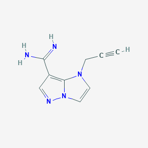 molecular formula C9H9N5 B1482122 1-(prop-2-yn-1-yl)-1H-imidazo[1,2-b]pyrazole-7-carboximidamide CAS No. 2097945-01-0