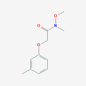 molecular formula C11H15NO3 B14821242 N-methoxy-N-methyl-2-(m-tolyloxy)acetamide 