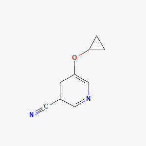 molecular formula C9H8N2O B14821243 5-Cyclopropoxynicotinonitrile 