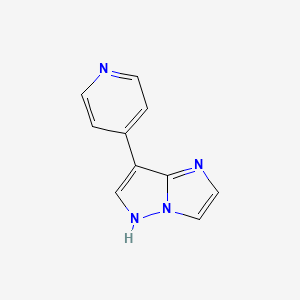 molecular formula C10H8N4 B1482125 7-(pyridin-4-yl)-1H-imidazo[1,2-b]pyrazole CAS No. 2098025-82-0