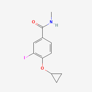 molecular formula C11H12INO2 B14821257 4-Cyclopropoxy-3-iodo-N-methylbenzamide 