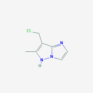 molecular formula C7H8ClN3 B1482130 7-(氯甲基)-6-甲基-1H-咪唑并[1,2-b]吡唑 CAS No. 2091185-56-5