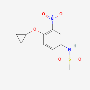 molecular formula C10H12N2O5S B14821316 N-(4-Cyclopropoxy-3-nitrophenyl)methanesulfonamide 